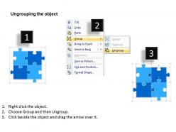 Blue jigsaw puzzle diagram powerpoint templates ppt presentation slides 0812
