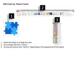 Blue jigsaw puzzle diagram powerpoint templates ppt presentation slides 0812