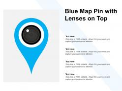 Blue Map Pin With Lenses On Top