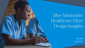 Blue Minimalist Healthcare Flyer Design Insights PPT Designs AT
