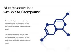 Blue molecule icon with white background