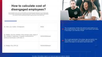 Blue Ocean Strategies How To Calculate Cost Of Disengaged Employees Strategy SS V