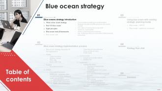 Blue Ocean Strategy For Table Of Contents Ppt Powerpoint Presentation File Backgrounds