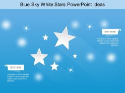 Blue sky white stars powerpoint ideas
