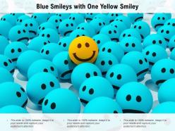 Blue Smileys With One Yellow Smiley
