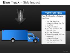 Blue truck side view powerpoint presentation slides db