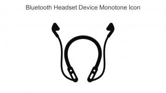 Bluetooth Headset Device Monotone Icon In Powerpoint Pptx Png And Editable Eps Format