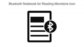 Bluetooth Notebook For Reading Monotone Icon In Powerpoint Pptx Png And Editable Eps Format