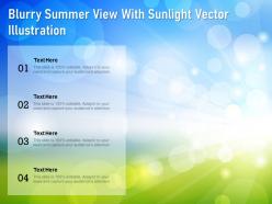 Blurry summer view with sunlight vector illustration