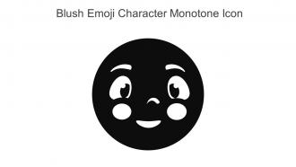 Blush Emoji Character Monotone Icon In Powerpoint Pptx Png And Editable Eps Format