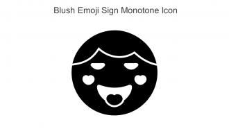 Blush Emoji Sign Monotone Icon In Powerpoint Pptx Png And Editable Eps Format