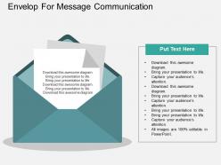 Bm envelop for message communication flat powerpoint design