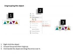 Bm five triangles process flow diagram and icons flat powerpoint design