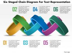 Bm six staged chain diagram for text representation powerpoint templets