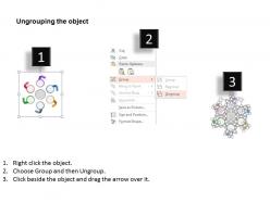 Bm six staged circle arrow option infographics flat powerpoint design