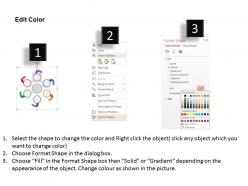 Bm six staged circle arrow option infographics flat powerpoint design
