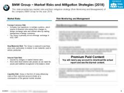 BMW group market risks and mitigation strategies 2018
