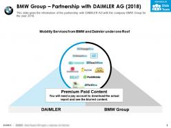 Bmw group partnership with daimler ag 2018