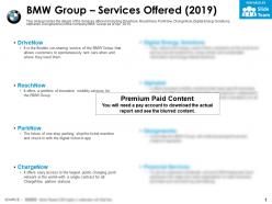 BMW group services offered 2019