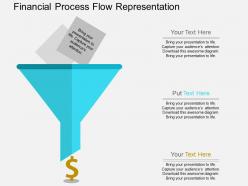 Bn financial process flow representation flat powerpoint design