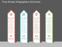 Bn four arrows infographics and icons flat powerpoint design
