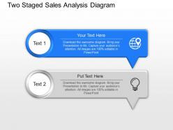 Bn two staged sales analysis diagram powerpoint template slide