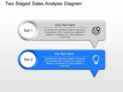 Bn two staged sales analysis diagram powerpoint template slide