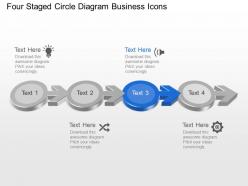 Bo four staged circle diagram business icons powerpoint template slide