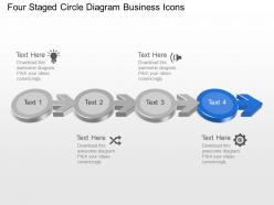 Bo four staged circle diagram business icons powerpoint template slide