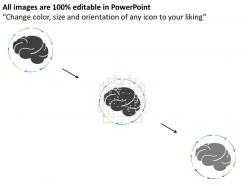 Bo nine staged circle of arrows around the brain flat powerpoint design