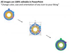 Bo six staged circular layer diagram flat powerpoint design
