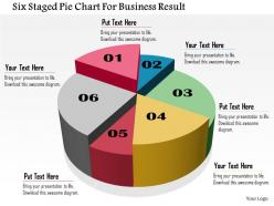 Bo Six Staged Pie Chart For Business Result Powerpoint Templets