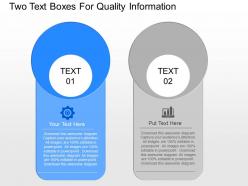 Bo two text boxes for quality information powerpoint template slide