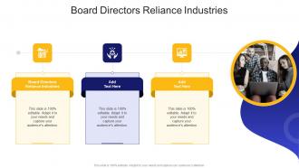 Board Directors Reliance Industries In Powerpoint And Google Slides Cpb