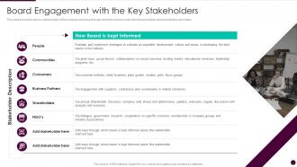 Board engagement with key stakeholders corporate governance guidelines structure company
