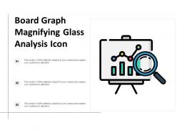 Board graph magnifying glass analysis icon