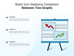 Board icon displaying comparison between two graphs