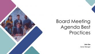 Board Meeting Agenda Best Practices PPT Designs AT