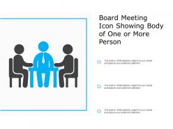 Board Meeting Icon Showing Body Of One Or More Person