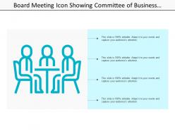 Board Meeting Icon Showing Committee Of Business Governance