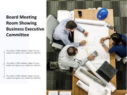 Board meeting room showing business executive committee