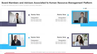 Board Members And Advisors Associated Resource Human Capital Management Portal Investor Funding Elevator