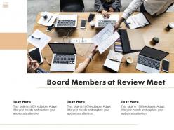 Board members at review meet