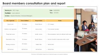 Board Members Consultation Plan And Report