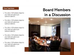 Board members in a discussion