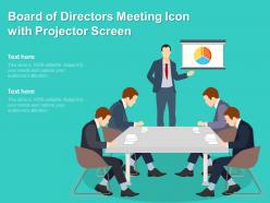 Board Of Directors Meeting Icon With Projector Screen