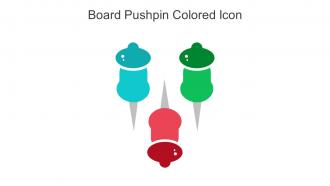 Board Pushpin Colored Icon in powerpoint pptx png and editable eps format