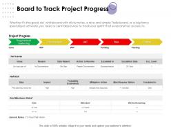 Board to track project progress business ppt powerpoint presentation pictures portfolio