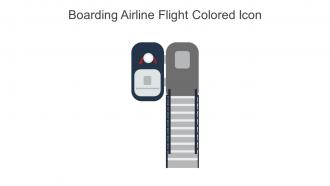 Boarding Airline Flight Colored Icon In Powerpoint Pptx Png And Editable Eps Format