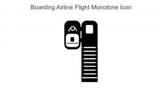 Boarding Airline Flight Monotone Icon In Powerpoint Pptx Png And Editable Eps Format